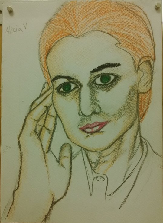 color sketch of Alicia Vikander