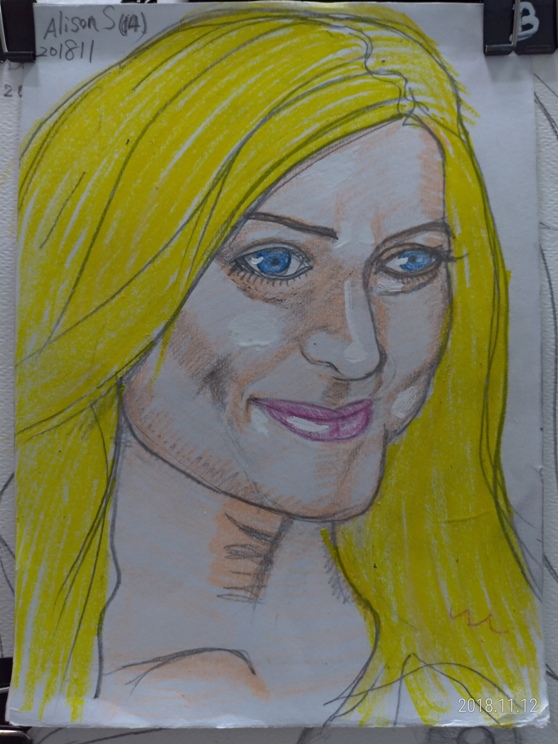 color sketch of beast and where to find them Alison  Sudol