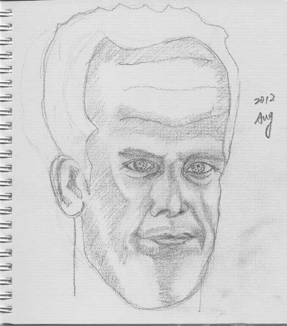 pencil sketch of Ben Stiller