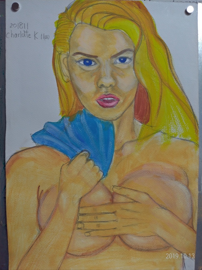 color drawing of Charlotte Mc Kinney