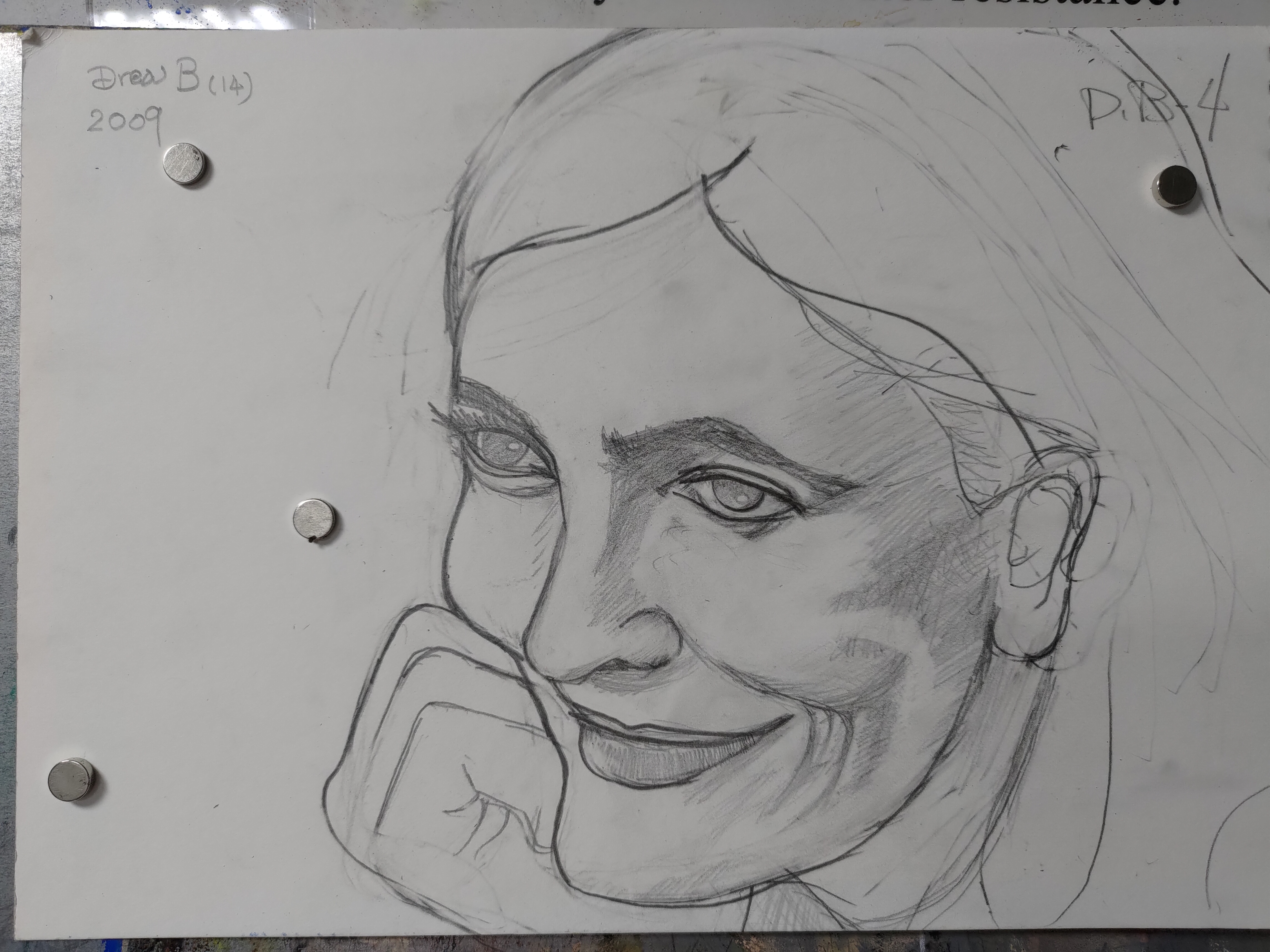 sketch of Drew Barrymore