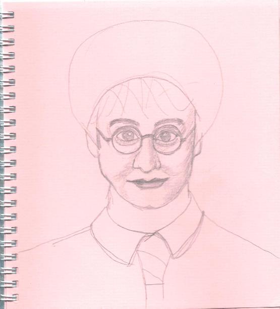 pencil sketch of Harry Porter