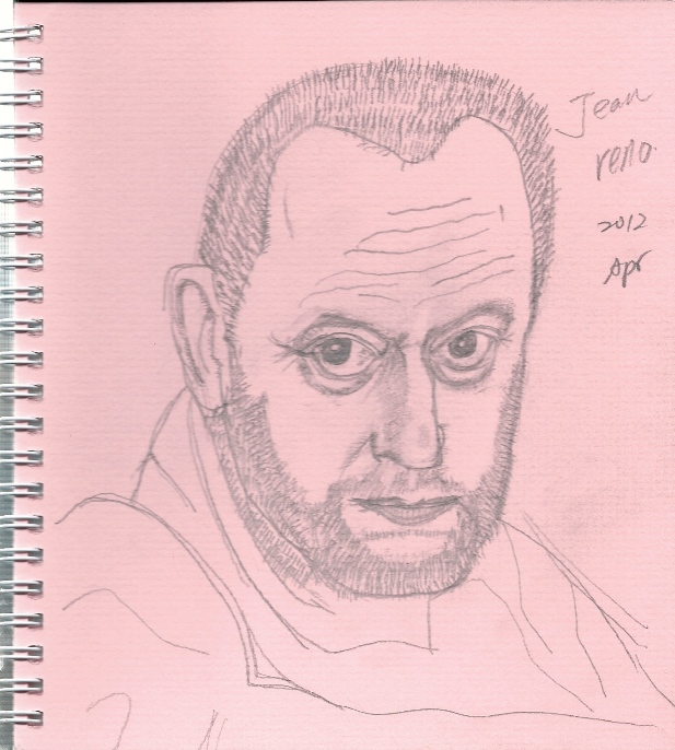 sketch of Jean reno