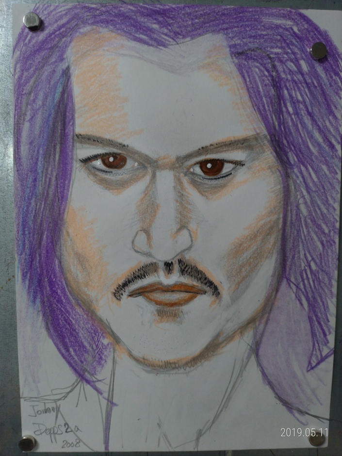 sketch of Johny Depp