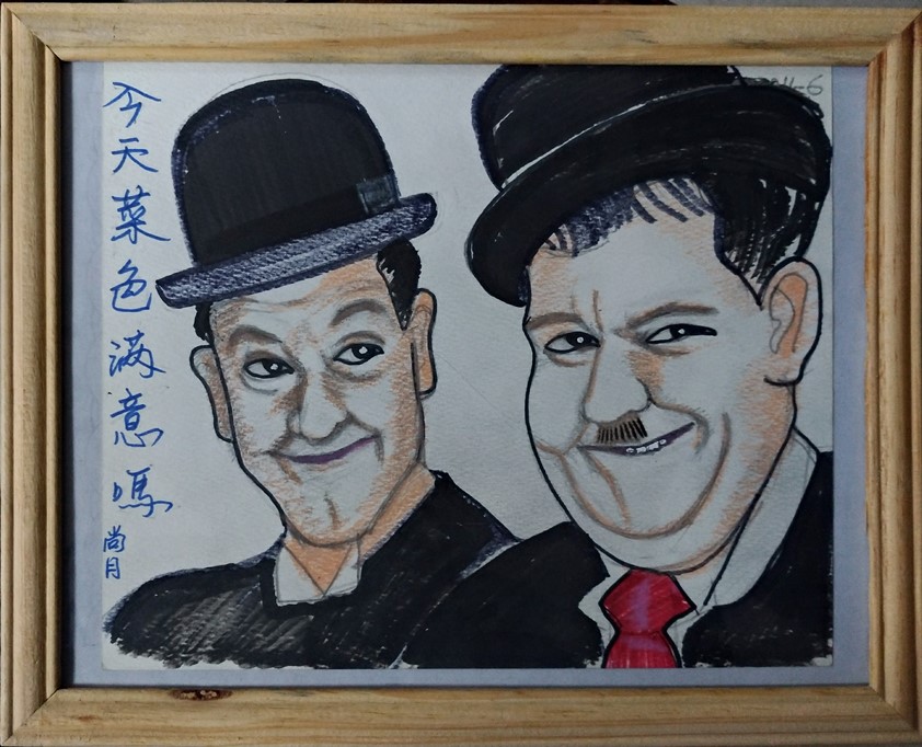 sketch of Laurel & Hardy