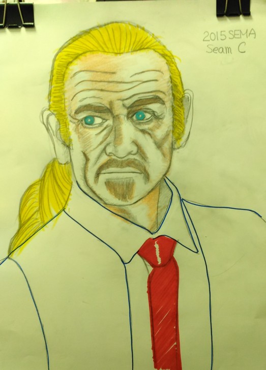 sketch of Seam Connery
