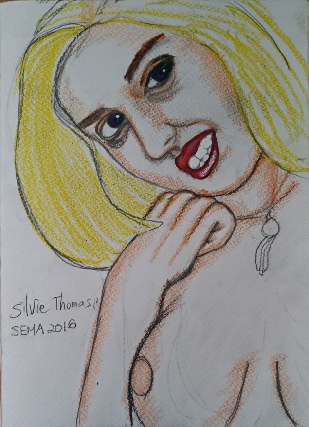 sketch of Silvie Thomas