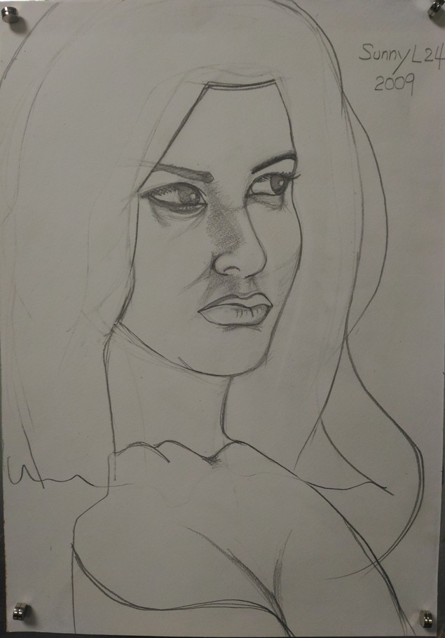 sketch of Sunny Leone