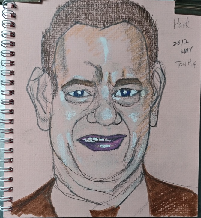 sketch of Tom Hank